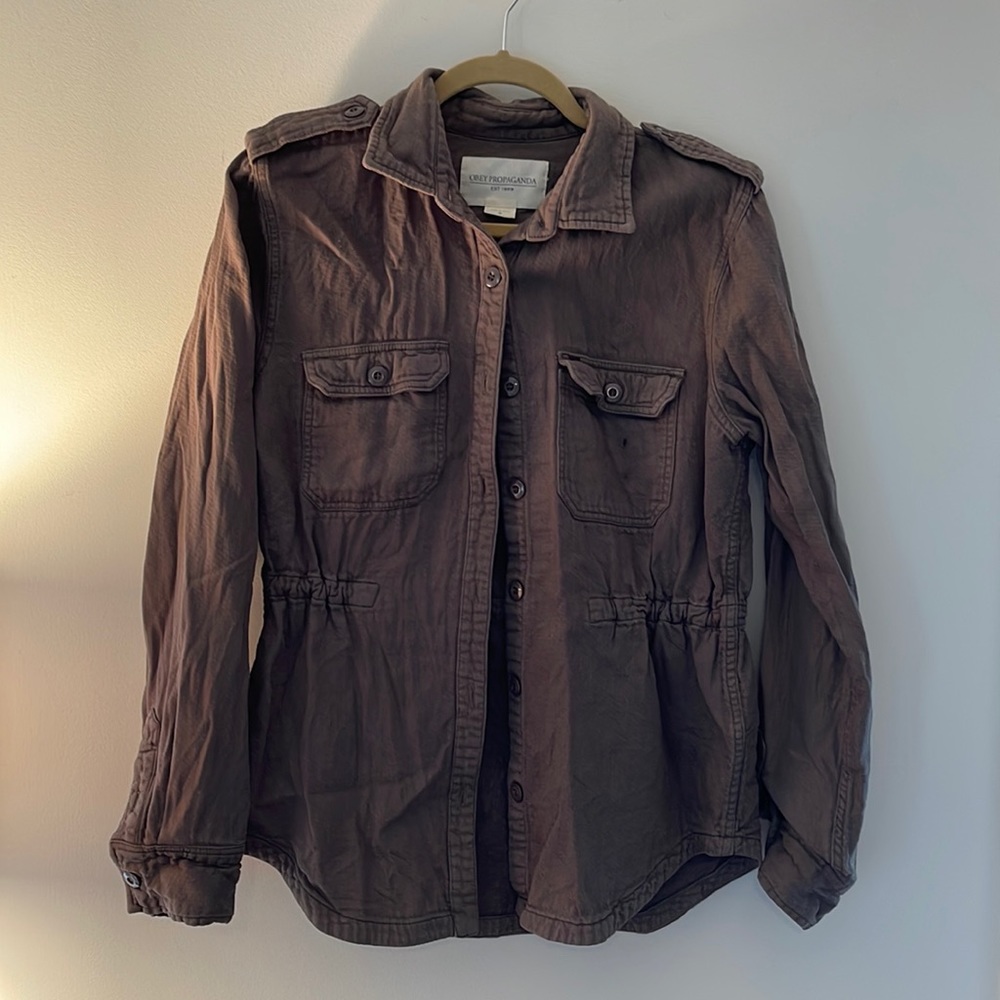Army green cargo coat size M